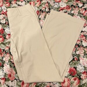 ann taylor women’s off white flare high waisted pants